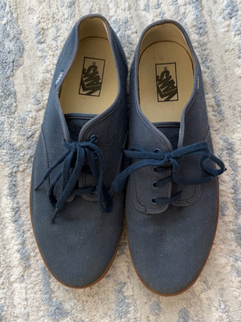 Vans Men's Navy Canvas Lace-Up Sneakers
